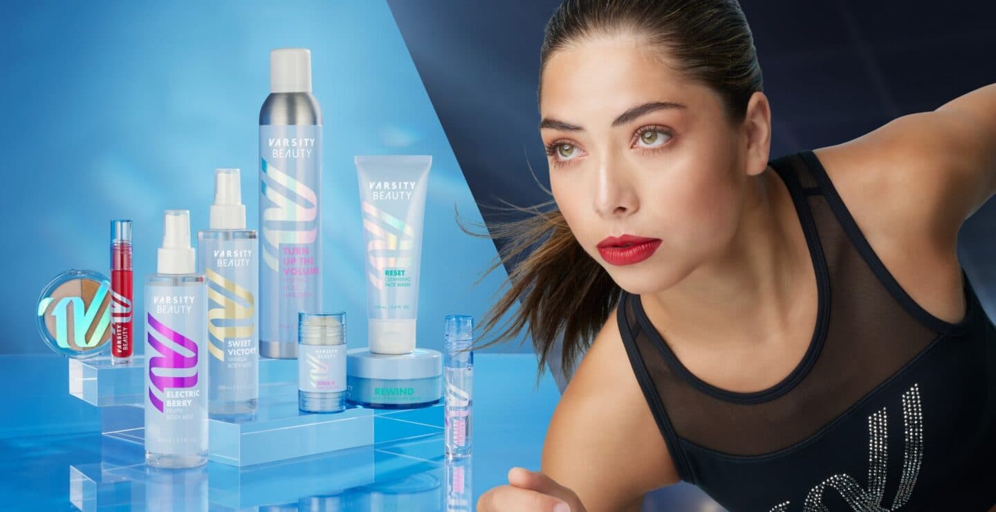 <p>Available for purchase in Spring 2024, the Varsity Beauty collection, created in partnership with Batallure Beauty, includes makeup, skincare, fragrance, and haircare products inspired by and designed for the needs of spirit athletes.</p>